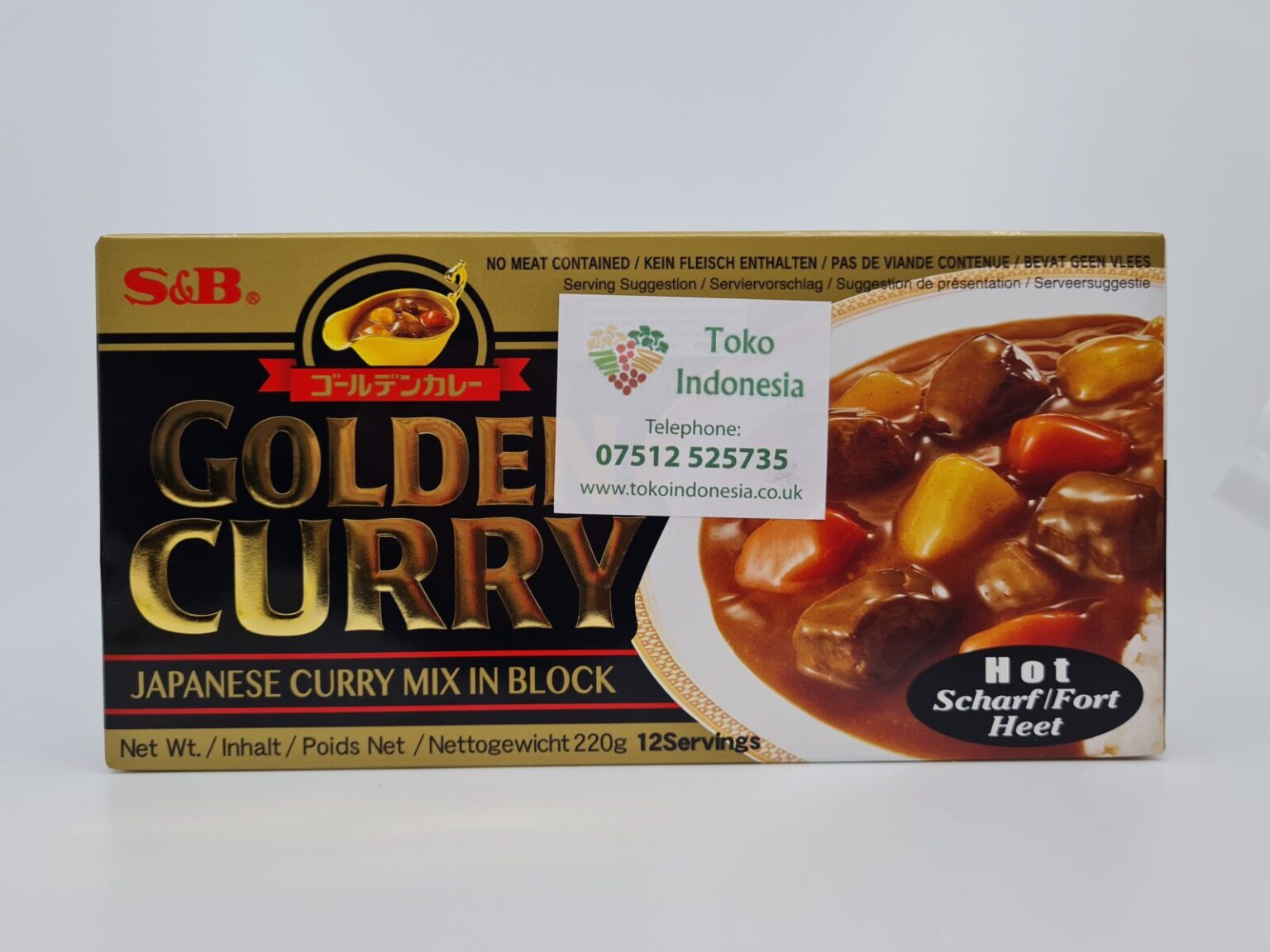 S&B Golden Curry - Hot - 220g - 12 Servings - Toko Indonesia