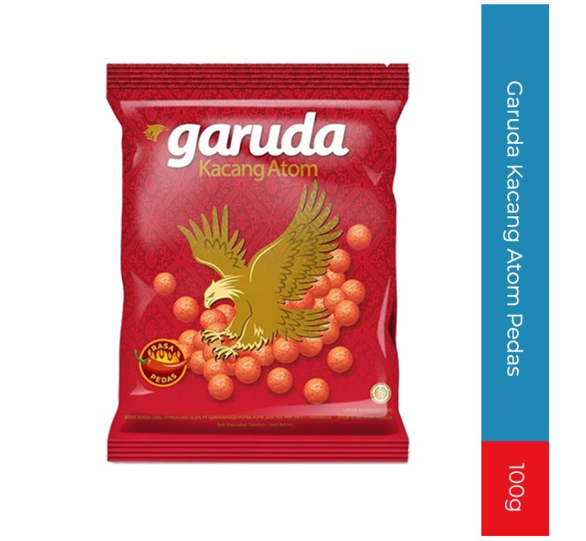 Kacang Garuda Kacang Atom Pedas Spicy Coated Peanuts 100g Toko Indonesia